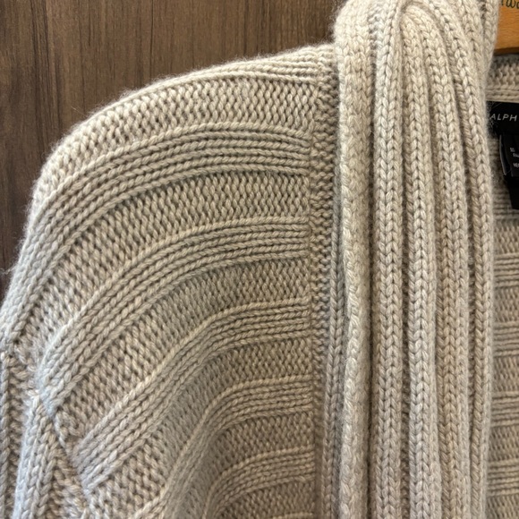 Ralph Lauren Cashmere Cardigan Medium Black Label Long Open Front - Picture 3 of 12